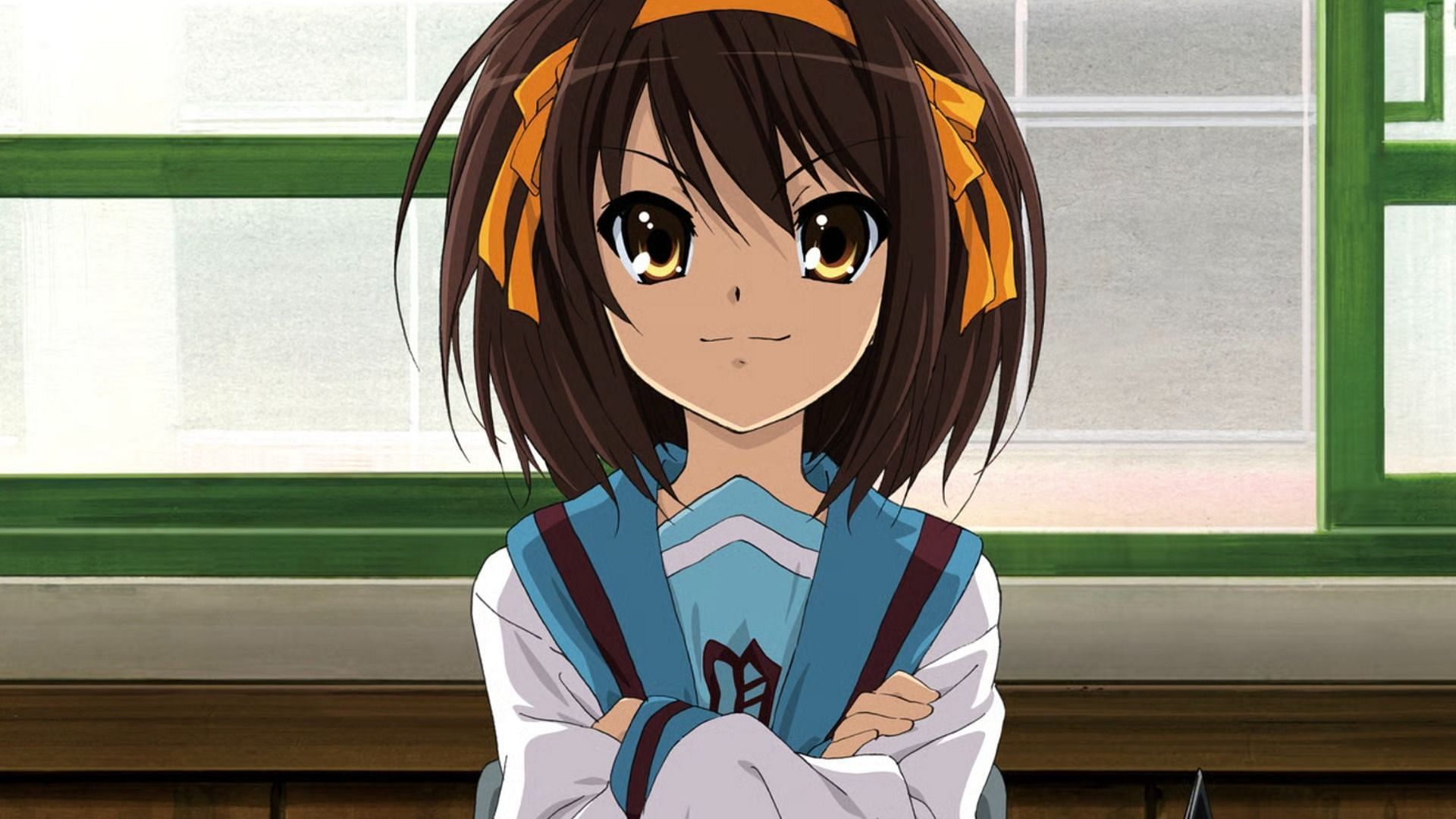 Haruhi as seen in anime (Image via Kyoto Animation)